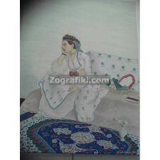 Πίνακας ζωγραφικής Λιοτάρ Κοπέλλα στο δωμάτιο TSAPE-0012