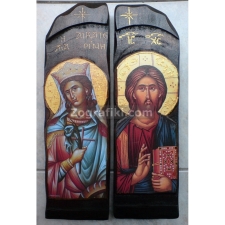 Αγία Αικατερίνη Χριστός Σετ Δίπτυχο PAN-0150-12