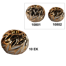 Χρυσό-κεραμικό κηροπήγιο (φύλλο) MS-15-00-10802