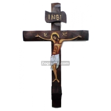 Σταυρός σκαλιστός ξύλινος με Χριστό PAN-0028