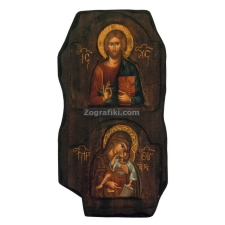 Παναγία Ελεούσα (χρυσή) και Χριστός PAN-0059-1-ΊΣΙΟ ΔΙΠΛΟ