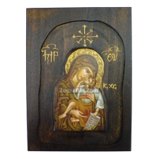 Παναγία Ελεούσα (χρυσή) με τον Χριστό PAN-0062-1