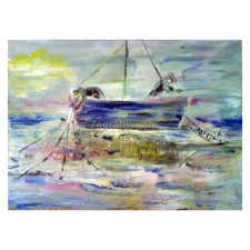 Πίνακας ζωγραφικής Οι ψαράδες (με σπάτουλα) AT-0004