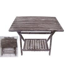 Τραπέζι ξύλινο με ράφι - 01.101.532