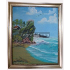 Πίνακας ζωγραφικής Βεργιά - παραλία KOS-0002