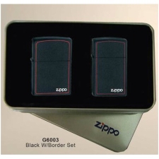 Αναπτήρες Zippo G6003 Black W/Border ΣΕΤ