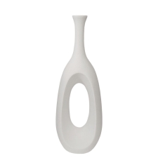FIBERGLASS ΒΑΖΟ ΛΕΥΚΟ ΠΑΓΟΥ ΜΕ ΤΡΥΠΑ - 23x32x91cm 1/ΚΙΒ