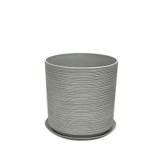 STONE POLYRESIN ΚΑΣΠΩ ΜΕ ΠΙΑΤΟ ΓΚΡΙ ΠΑΛΙΟ ΠΗΛΙΝΟ ΜΕΣΑΙΟ - Φ35x35cm