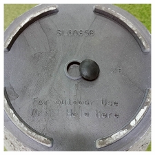 STONE POLYRESIN ΚΑΣΠΩ ΜΕ ΠΙΑΤΟ ΜΑΥΡΟ ΑΝΘΡΑΚΙ ΚΩΝIKO ΨΗΛΟ ΜΕΓΑΛΟ - Φ45.5x76cm