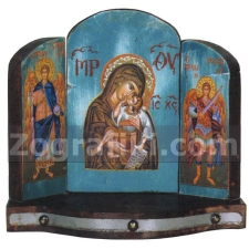 Εικονοστάσι Τρίπτυχο Παναγία χρ. Αρχάγγελοι PAN-0014-1