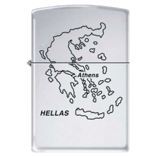 Αναπτήρας Zippo Ελλάδα G903 Map of Greece 250