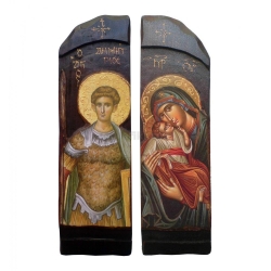 Άγιος Δημήτριος Παναγία Γλ. Σετ Δίπτυχο PAN-0150-30