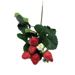 Διακοσμητικές φράουλες σε κλαδί με φύλλα - 00.901.756
