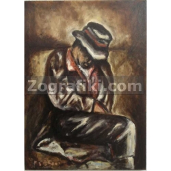 Πίνακας ζωγραφικής Ο κουρασμένος άνδρας NEX-0025