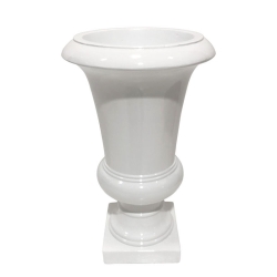 FIBERGLASS ΒΑΖΟ ΑΜΦΟΡΕΑΣ ΛΕΥΚΟ - Y67cm 1/KIB