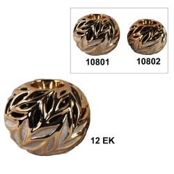 Χρυσό-κεραμικό κηροπήγιο (φύλλο) MS-15-00-10801
