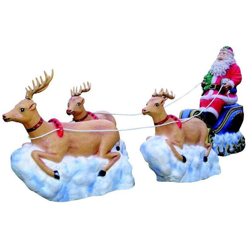 Άι Βασίλης μεγάλος με έλκηθρο εξωτερικού χώρου με φως 02.401.822