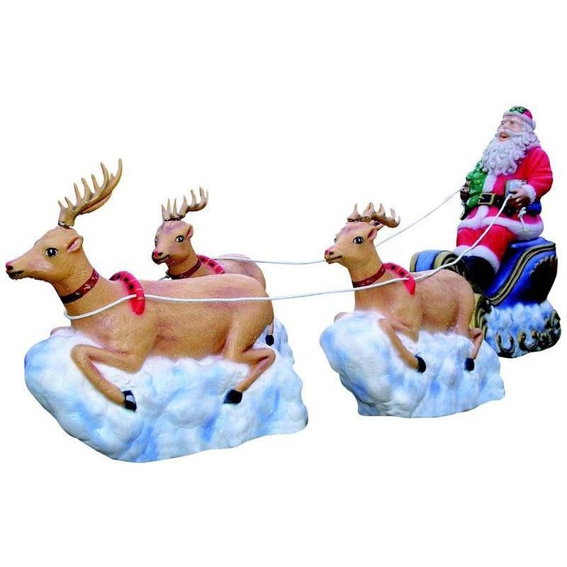 Άι Βασίλης μεγάλος με έλκηθρο εξωτερικού χώρου με φως 02.401.822