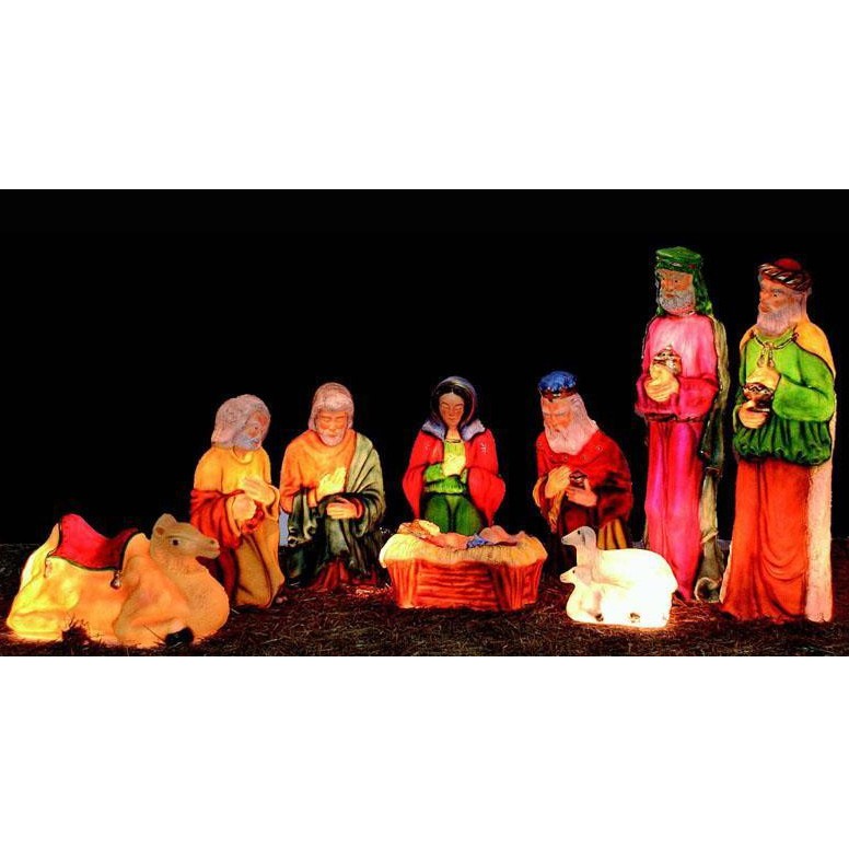 Φάτνη μεγάλη με μάγους εξωτερικού χώρου με φως 02.401.820