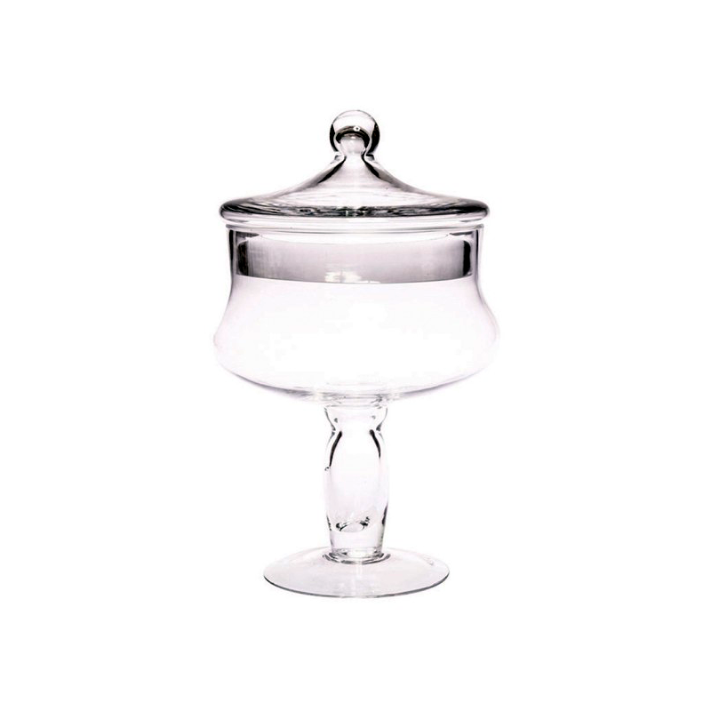 Γυάλα με καπάκι για γλυκά ζαχαρωτά γάμος βάπτιση 00.600.129