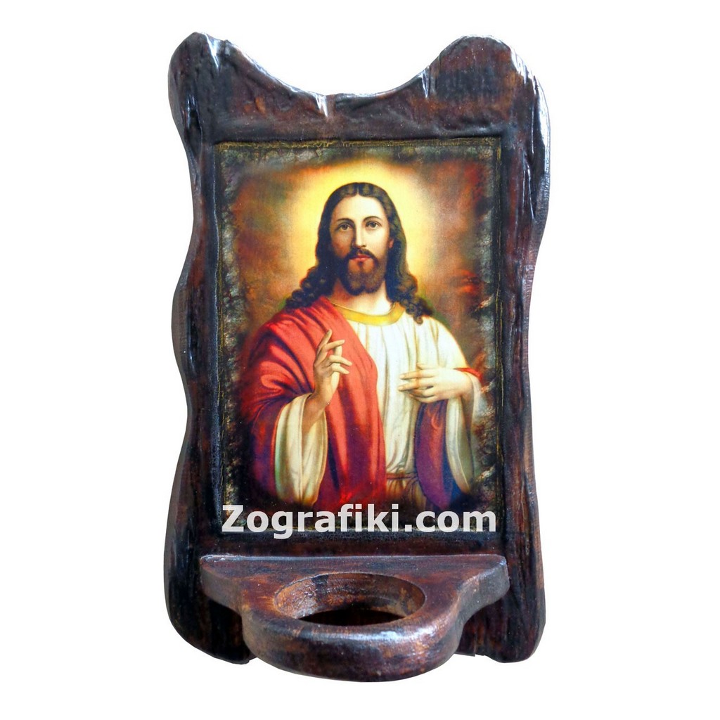 kantili_toixou_ksylino_me_eikona_agiou_iisous_xristos_evlogon_PR-0102-2