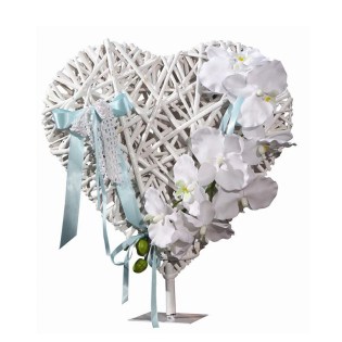 Διακοσμητική καρδιά μπαμπού με βάση 00.600.201