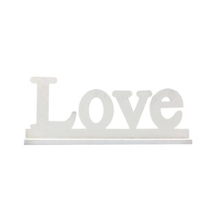 Διακοσμητικό ξύλινο LOVE με βάση λευκό 00.600.698