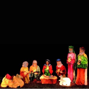 Φάτνη μεγάλη με μάγους εξωτερικού χώρου με φως 02.401.820