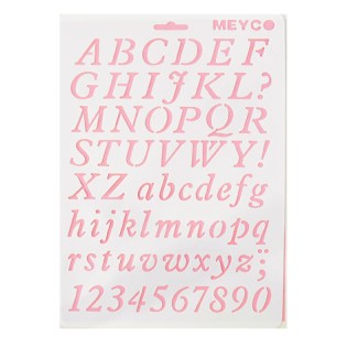 Στένσιλ ζωγραφικής με αλφάβητο και αριθμούς 01.101.565