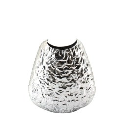 ΜΕΤΑΛΛΙΚΟ ΒΑΖΟ ΑΣΗΜΙ ΤΣΑΛΑΚΩΤΟ ΚΟΝΤΟ - 31x12x34cm 4/ΚΙΒ